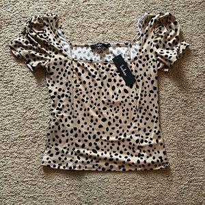 Cheetah print cotton top